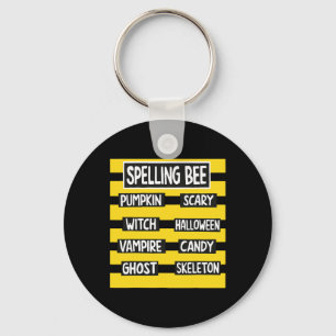 Funny Pun Halloween Costume For Teachers Spelling Key Ring