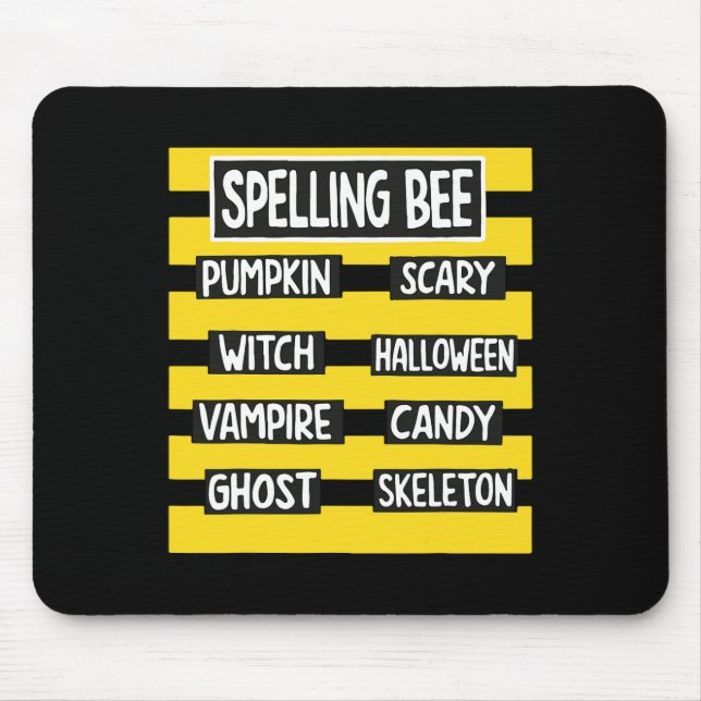 Funny Pun Halloween Costume For Teachers Spelling  Mouse Pad (Front)
