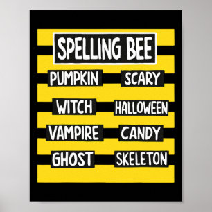 Funny Pun Halloween Costume For Teachers Spelling  Poster