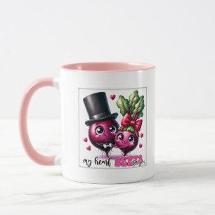 Funny pun heart beets word art mug