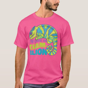Funny Pun I'M One In Chamillion Cute Chameleon T-Shirt