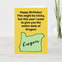 Funny Pun Oregon Donor Happy Birthday