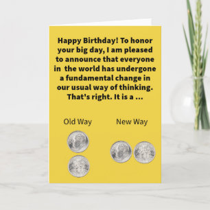 Funny Pun Pair a Dime Shift Happy Birthday Card