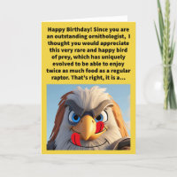 Funny Pun Pair a Grin Falcon Happy Birthday