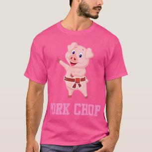 Funny Pun Pig Lovers Pork Chop Karate 	 - Piggy Pi T-Shirt