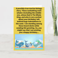 Funny Pun Prints of Whales Happy Birthday 