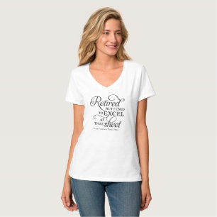 Funny Pun Retired Data Entry Spreadsheet Excel T-Shirt