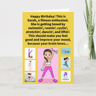 Funny Pun Sarah Tonin' Happy Birthday Card