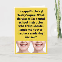 Funny Pun Substitooth Teacher Happy Birthday