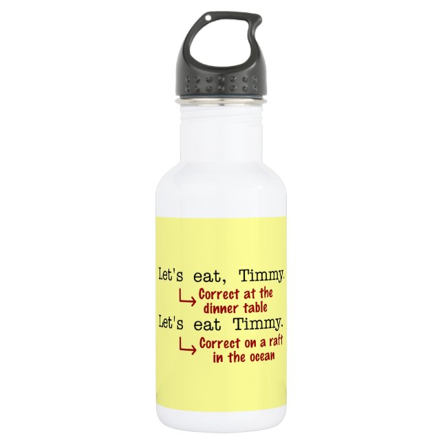 Funny Punctuation Grammar 532 Ml Water Bottle (Front)