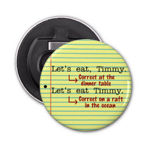 Funny Punctuation Grammar Bottle Opener