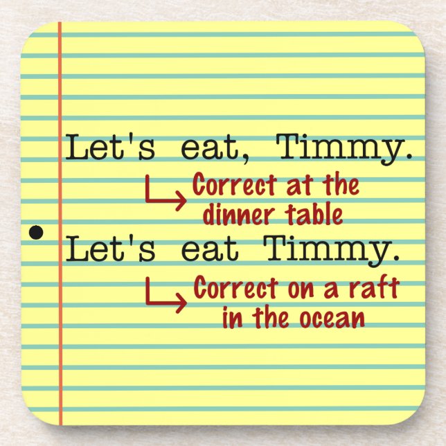 Funny Punctuation Grammar Coaster (Front)