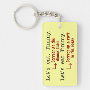 Funny Punctuation Grammar Key Ring