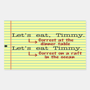 Funny Punctuation Grammar Rectangular Sticker