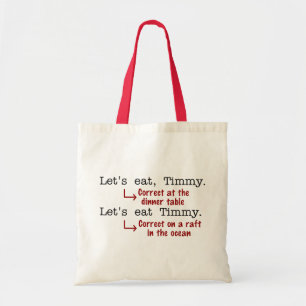 Funny Punctuation Grammar Tote Bag