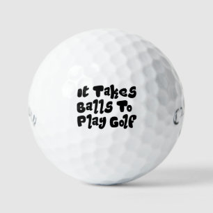 Funny Puns Golf Balls - Custom It Takes Balls