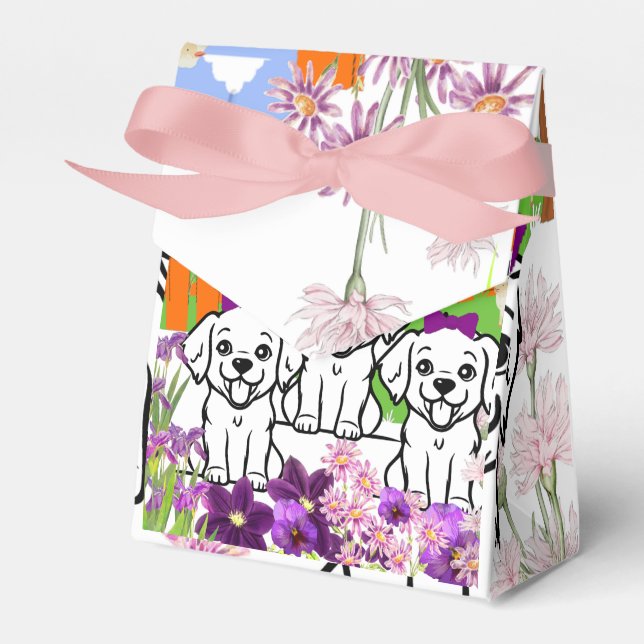 Funny Puppies Favour Box (Front Side)