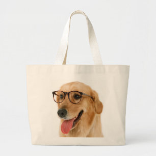 Funny Puppy Cute Dog Lover Golden Retriever Large Tote Bag