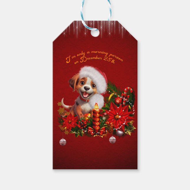 Funny puppy  gift tags (Front)