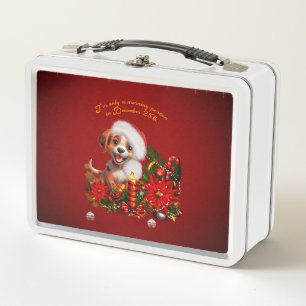 Funny puppy  metal lunch box