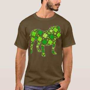 Funny Puppy Shamrock English Bulldog Dog St  T-Shirt