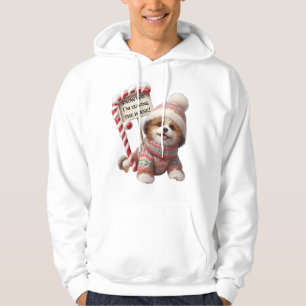 ​Funny Puppy "Snow Way I'm Leaving!" Winter Dog Hoodie