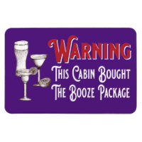 Funny Purple Booze Cabin Door Cruise Ship Magnet