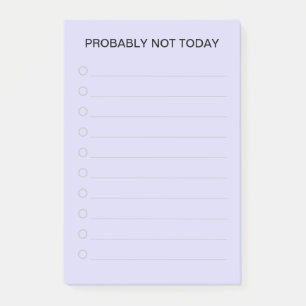 Funny Purple List Maker Post-it Notes
