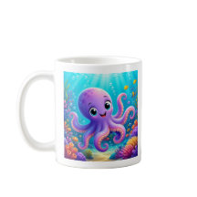 Funny Purple Octopus Coffee Mug