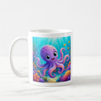 Funny Purple Octopus Coffee Mug
