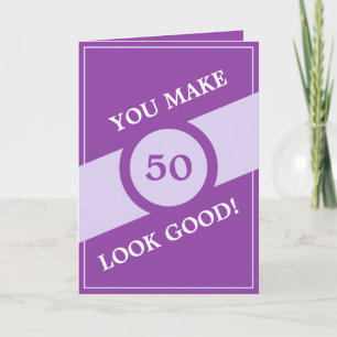 Funny Purple Personalised Brother 50th Birthday Card