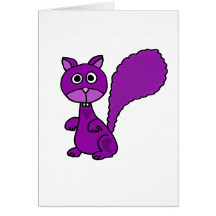 Funny Purple Squirrel Cartoon