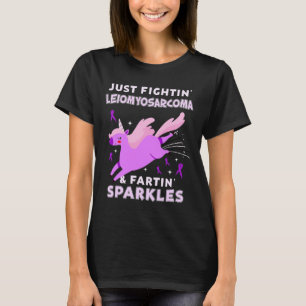 funny purple unicorn fight leiomyosarcoma farting  T-Shirt
