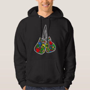 Funny Puzzle Boxing Autism Awareness Men Women Kid Hoodie