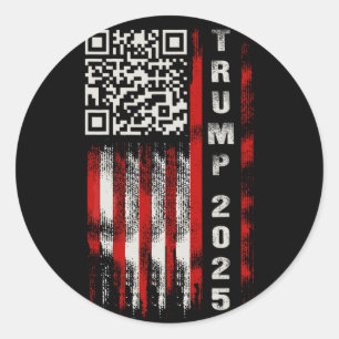 Funny Qr Donald Trump Dancing 4745 Code Video  Classic Round Sticker