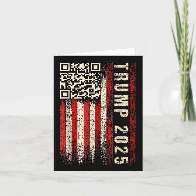 Funny Qr Donald Trump Dancing 47_45 Code Video  Card (Front)