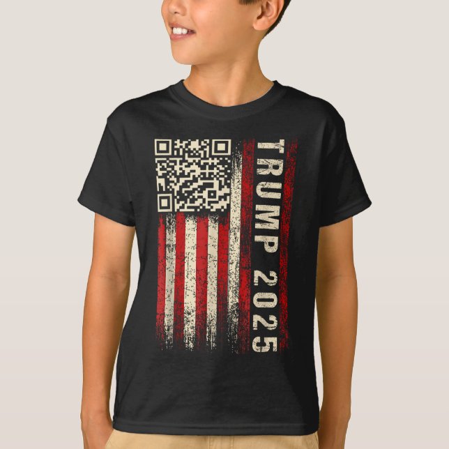 Funny Qr Donald Trump Dancing 47_45 Code Video  T-Shirt (Front)