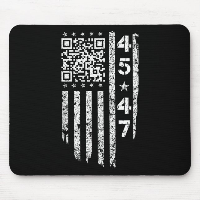 Funny Qr He's Back President Trump Code  Mouse Pad (Front)