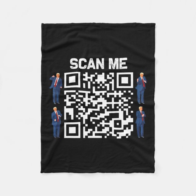 Funny Qr President Trump 4547 Tee Trump Dancing Co Fleece Blanket (Front)