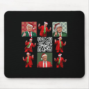 Funny Qr President Trump Christmas Dancing Dance M Mouse Pad