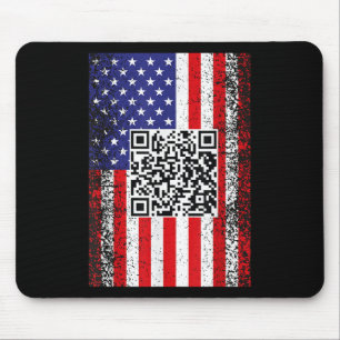Funny Qr President Trump Code Dance  Mouse Pad