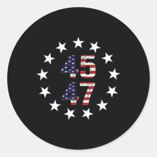 Funny Qr President Trump Dance Code 1 Classic Round Sticker