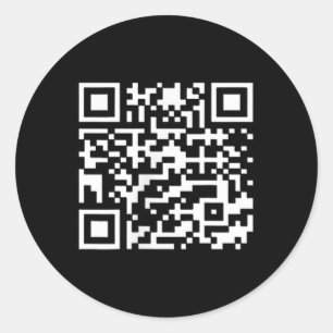 Funny Qr President Trump Dance Code _1  Classic Round Sticker