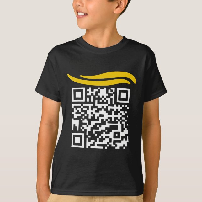 Funny Qr President Trump Dance Code 1  T-Shirt (Front)
