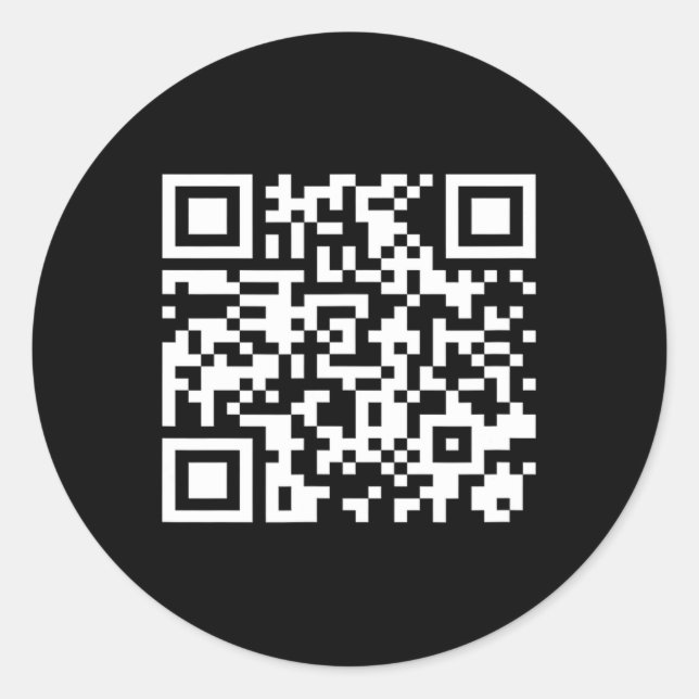 Funny Qr President Trump Dance Code 2025  Classic Round Sticker (Front)