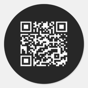 Funny Qr President Trump Dance Code 2 Classic Round Sticker