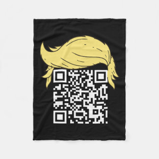 Funny Qr President Trump Dance Code 2  Fleece Blanket