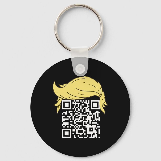 Funny Qr President Trump Dance Code 2  Key Ring (Front)