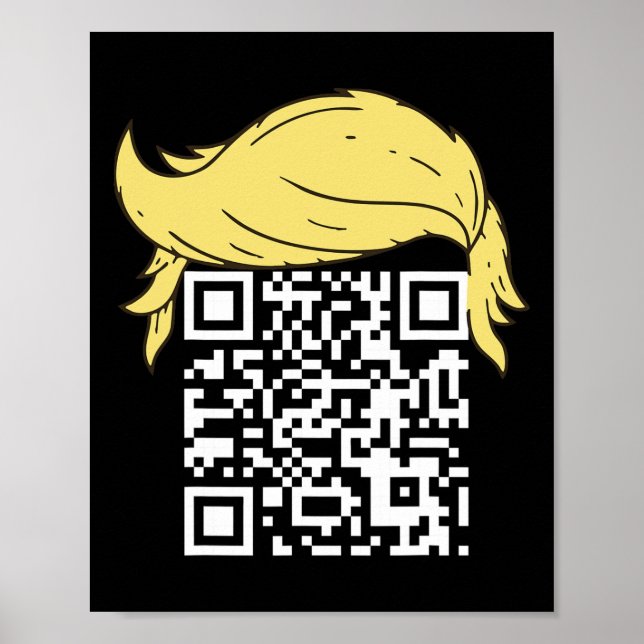 Funny Qr President Trump Dance Code 2  Poster (Front)