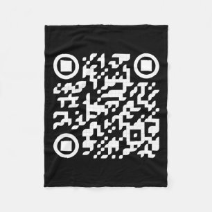 Funny Qr President Trump Dance Code 3  Fleece Blanket